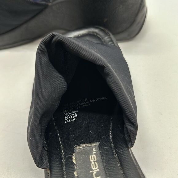 No Boundaries Lizzie Chunky Slip On Chonky Sandals Open Toe Black VTG 90s 8.5 - Picture 7 of 11